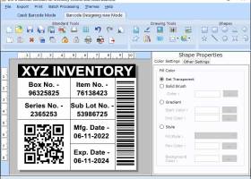 Supply Chain Barcode Maker Application screenshot