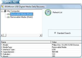 Removable Media Files Rescue Tool screenshot