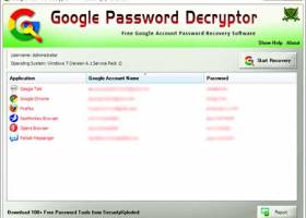 Google Password Decryptor screenshot