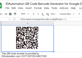 Sheets QR Code Script for Google screenshot