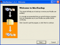 MozBackup screenshot