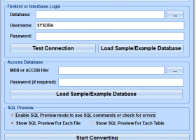 Firebird Tables To MS Access Converter Software screenshot