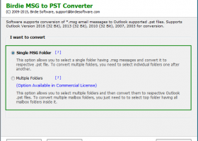 MSG to PST Conversion screenshot