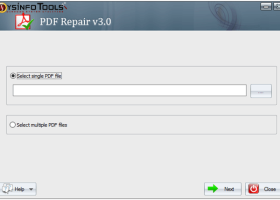 SysInfo PDF Recovery Tool screenshot