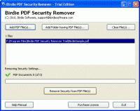 Restriction Remover of PDF Tool screenshot