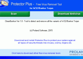 W32/Banker Free Trojan Removal Tool screenshot
