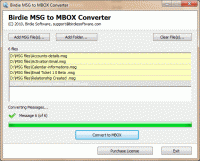 Export Outlook MSG to Thunderbird Mail screenshot