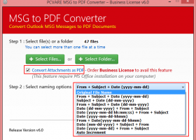 Outlook 2007 Export Email Folder to PDF screenshot