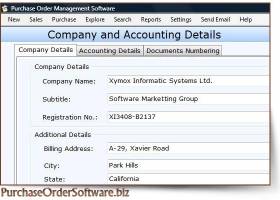Purchase Order Templates Software screenshot