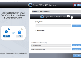 Aryson PST to NSF Converter screenshot