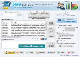 Bulk SMS Software for BlackBerry Phone screenshot