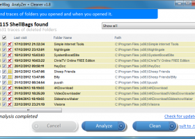 Shellbag Analyzer & Cleaner screenshot