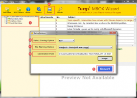 MBOX Files to RTF Converter screenshot