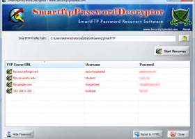 SmartFTP Password Decryptor screenshot