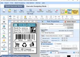 Retail Barcode Label Designing Software screenshot