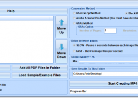 PDF To MP4 Converter Software screenshot