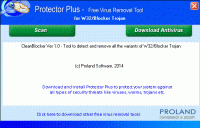 W32/Blocker Free Trojan Removal Tool screenshot