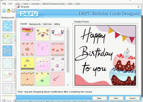 Bulk Birthday Cards Printing Application screenshot