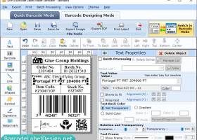 Standard Barcode Label Maker Tool screenshot
