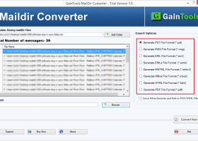 GainTools Maildir Converter free for Win screenshot