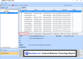 Convert MBOX Email to PDF screenshot
