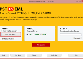 SoftTweak PST to EML screenshot