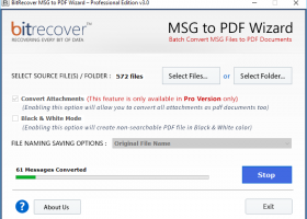 Convert Outlook 2013 MSG to PDF screenshot
