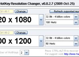 HotKey Resolution Changer screenshot