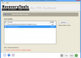 Outlook PST Recover Deleted Items screenshot