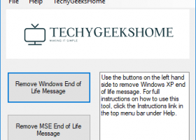 Remove Windows XP End of Life screenshot