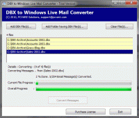 Convert email from DBX to Windows Mail screenshot