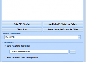 AIFF To WAV Converter Software screenshot